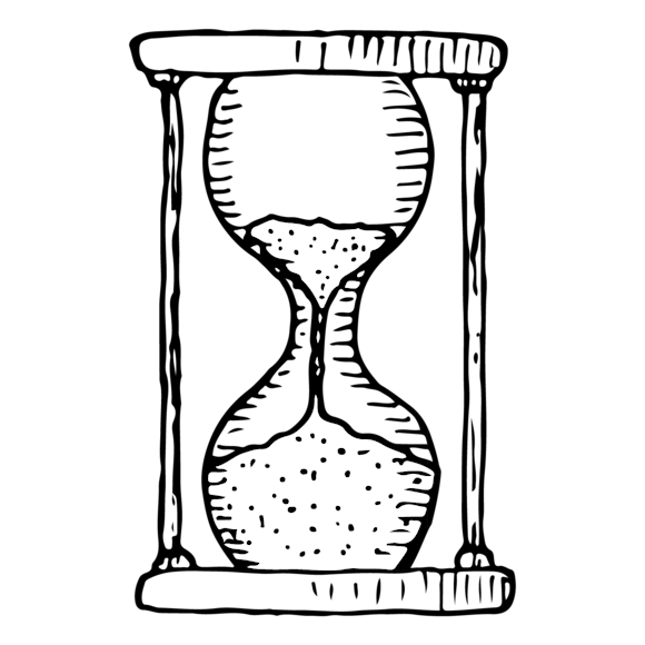 Graphic of an hourglass timer