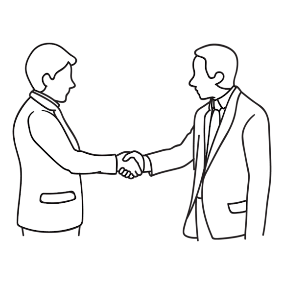 handshake, b2b and b2c marketing